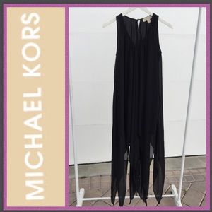 Michael Kors Black Sheer Layered Tank Dress